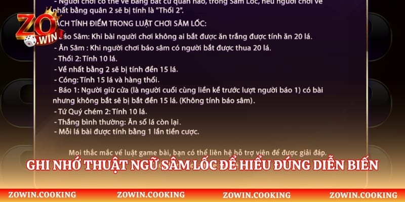 Ghi nhớ thuật ngữ sâm lốc để hiểu đúng diễn biến ván bài